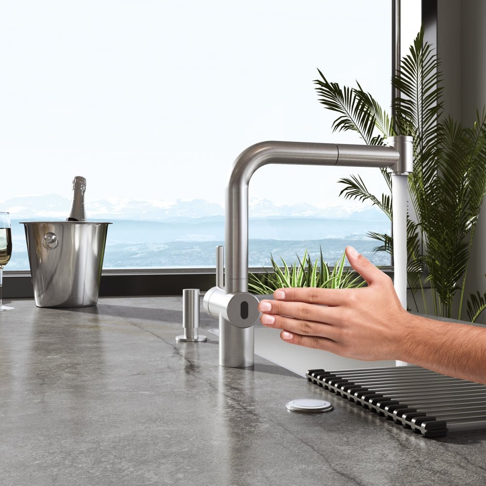 Franke Atlas Neo Sensor Spray Roestvrijstaal - KCB Keukenkranen