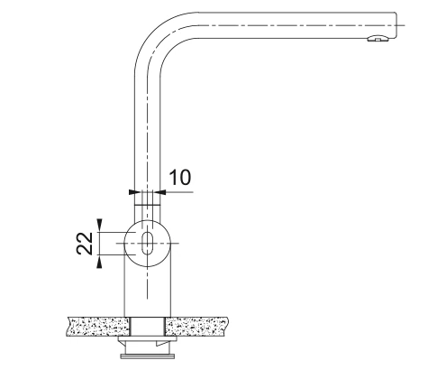 Franke Atlas Neo Sensor vast Industrial Black - KCB Keukenkranen